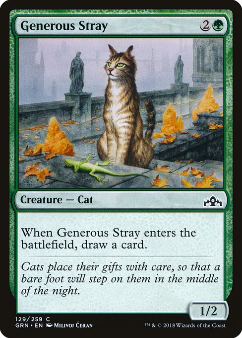 mtg cards with cats on them Today's reveal looked a little different. Thank you big cat @leonardwilliams ! Token Creature Cat Lifelink (Damage dealt by this creature also causes you to gain that much life.) Cat // Treasure (12) Double-sided