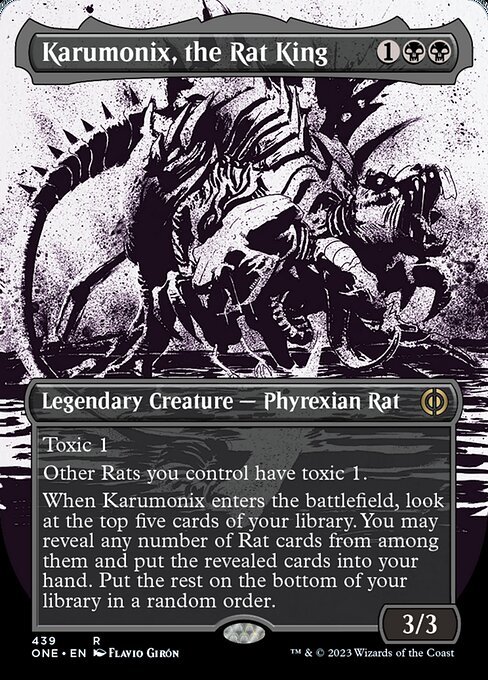 rat card mtg Token (1/1 - Deathtouch) by Pat Lewis not actual card. Relentless Rats (0011) [Secret Lair
