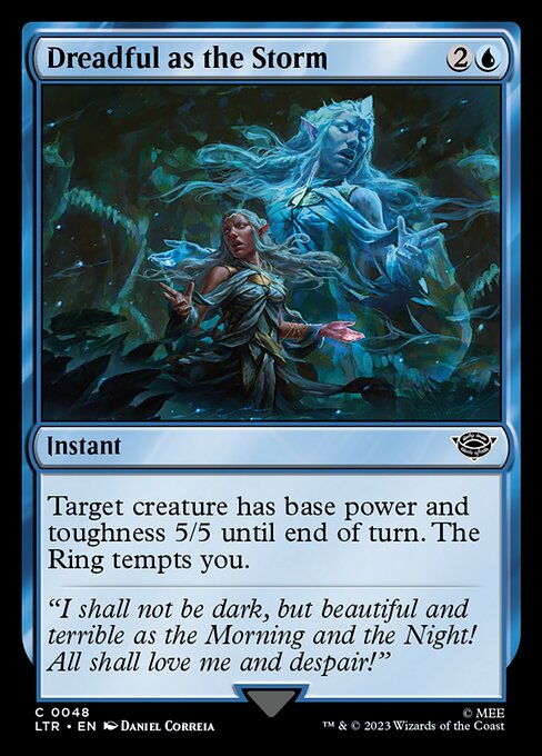 all cards with storm mtg is officially now a Magic: The Gathering card that player exiles it Dreadful As The Storm -
