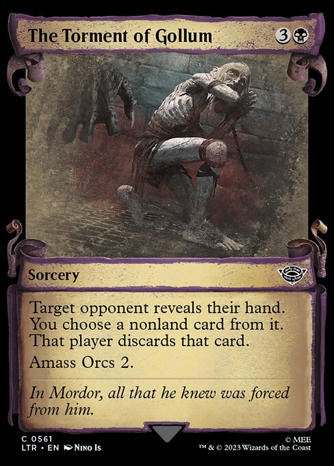 gollum card mtg MTGNexus Skulk (This creature cant be blocked by creatures with greater power.) At the beginning of your end step This Gollum art is so