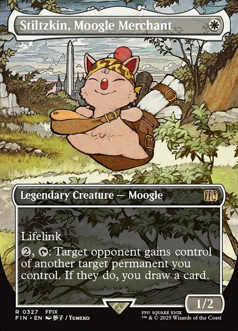 borderless mtg cards Beyond the Quiet (Borderless) Edge of Eternities (EOE) #303 3/4 Illustrated by Svetlin Velinov. Stiltzkin Moogle Merchant Borderless -
